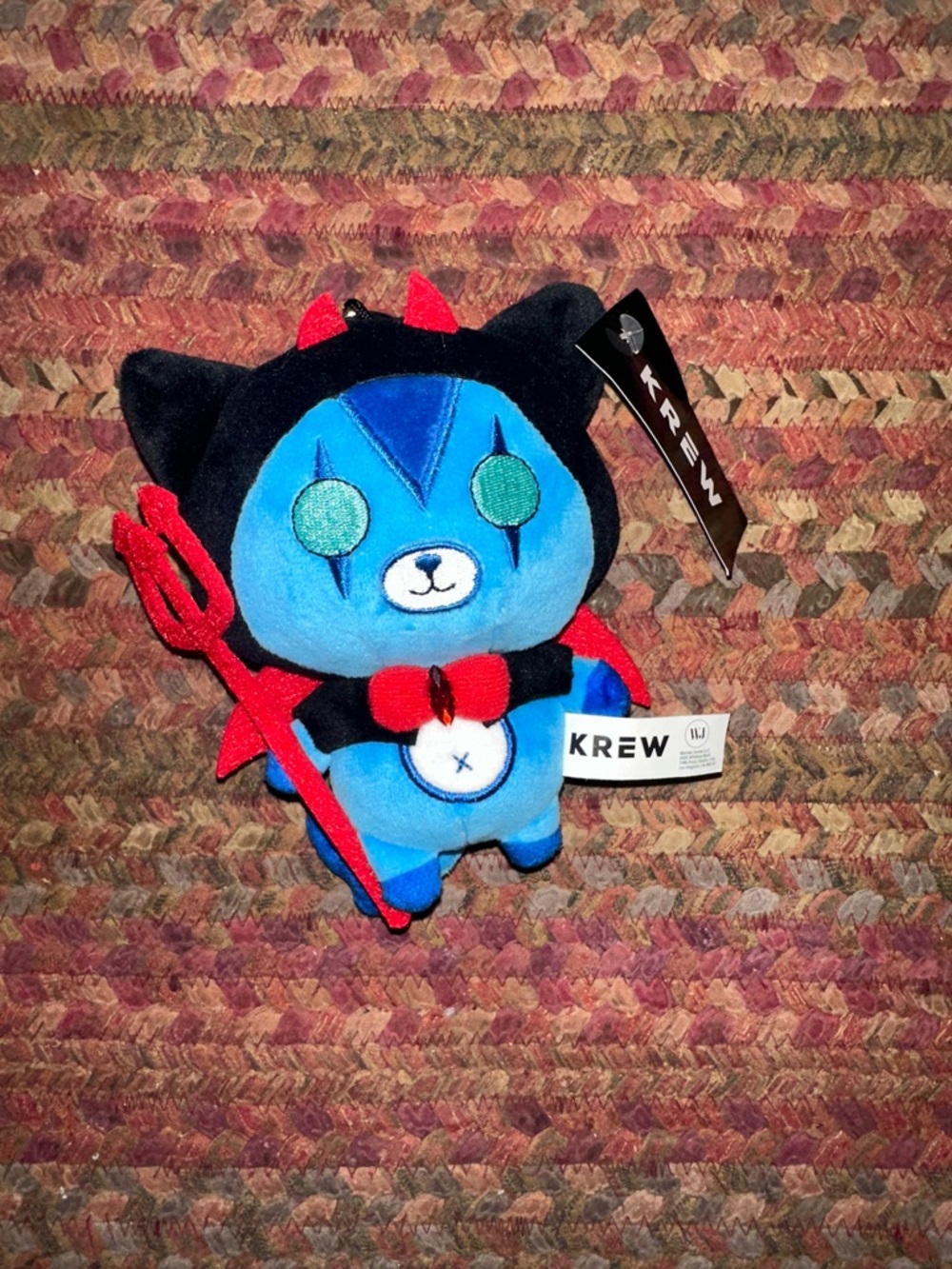 NWT KREW DEVIL TEDDY KITTY KEYCHAIN